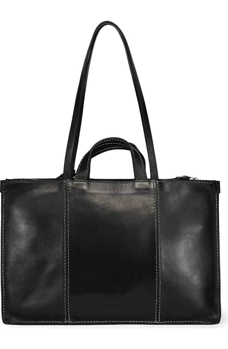 OLD TREND Freesia Genuine Leather Structured Carryall Tote, Alternate, color, Black