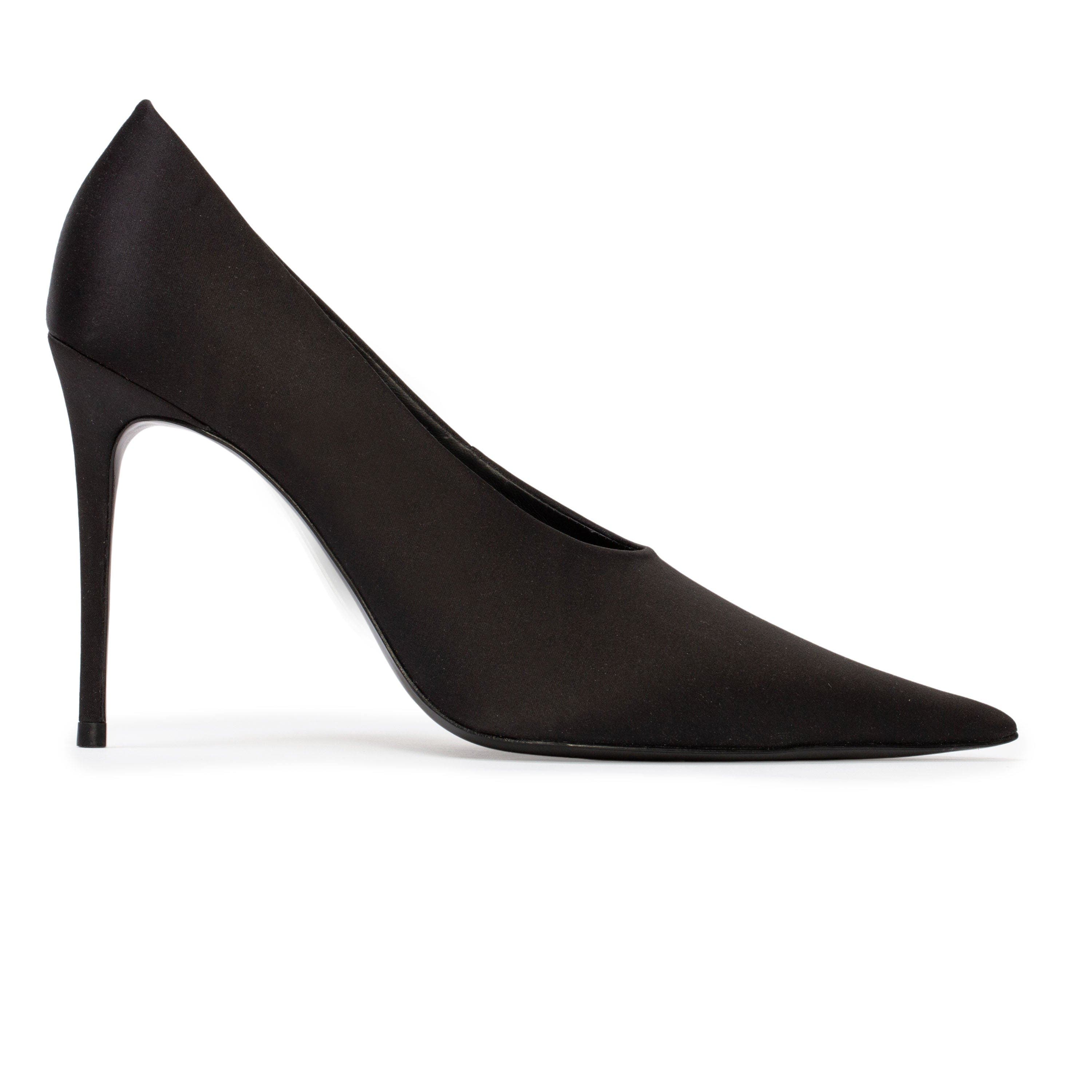 BLACK SUEDE STUDIO Jona 100 Satin Pump, Main, color, Black Satin