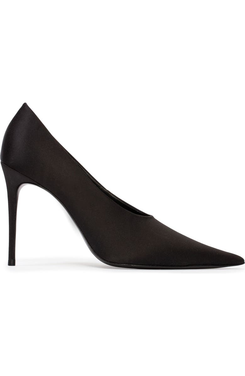 BLACK SUEDE STUDIO Jona 100 Satin Pump, Main, color, Black Satin