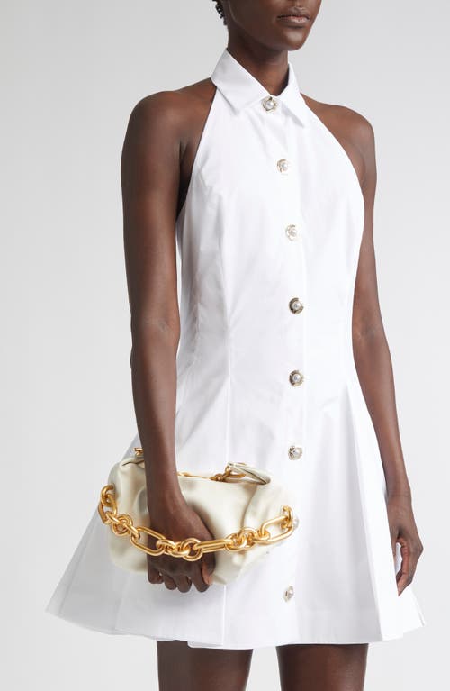Balmain Mini Sync Leather Top Handle Bag