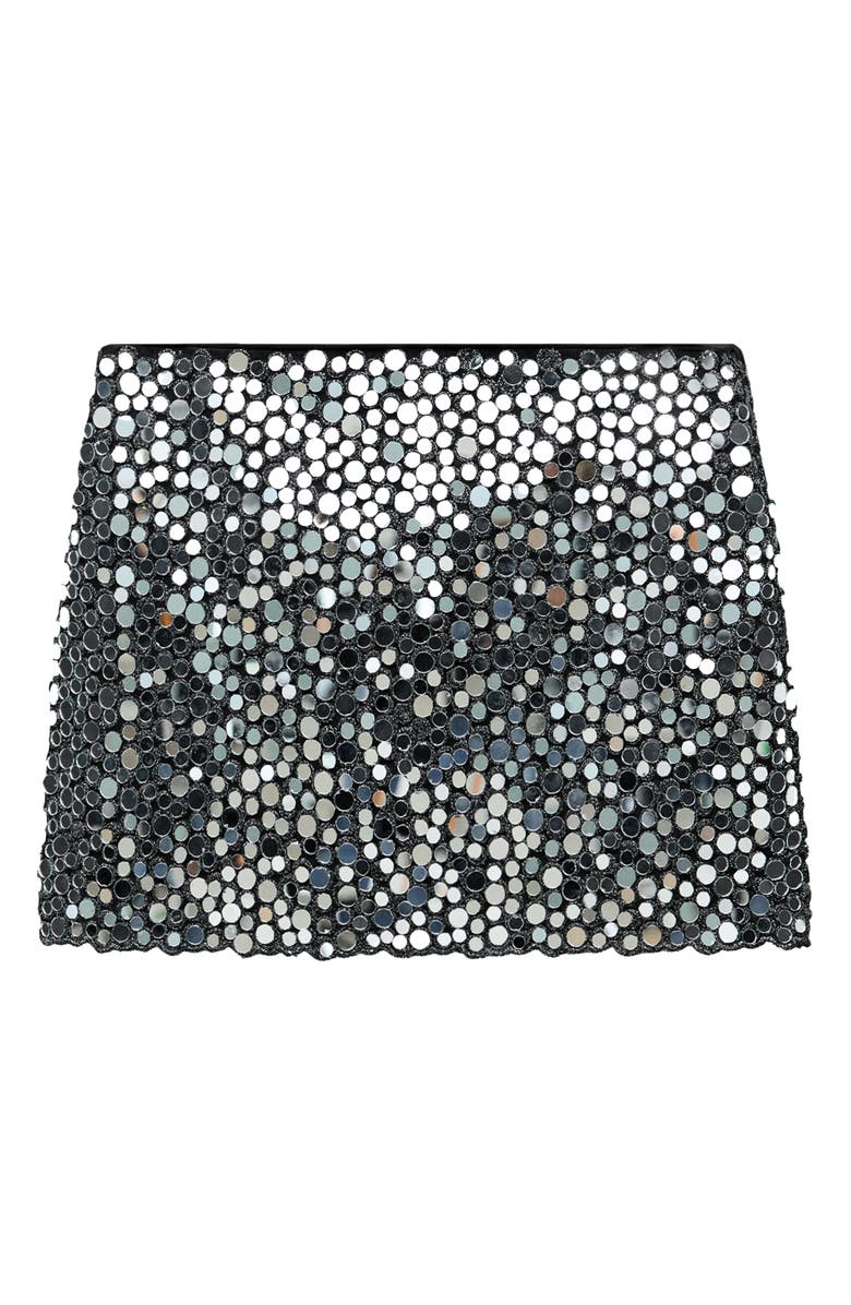 MANGO Sequin Miniskirt, Alternate, color, 