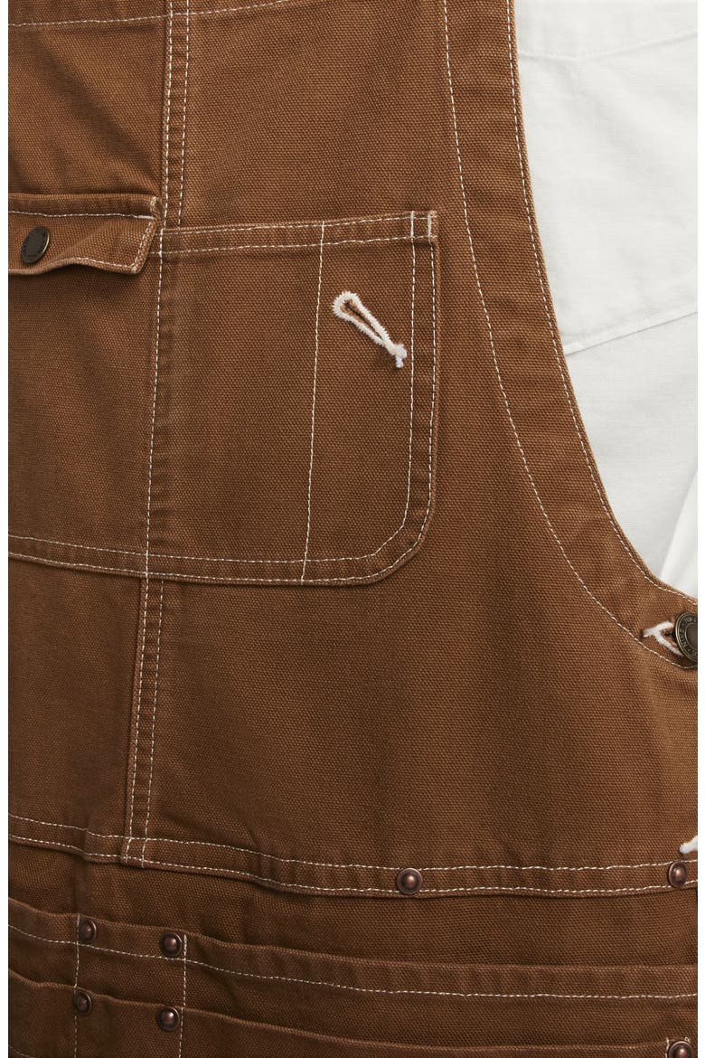 Cotton Canvas Carpenter Overalls, Alternate, color, LIGHT BRITISH TAN/ CACAO WOW