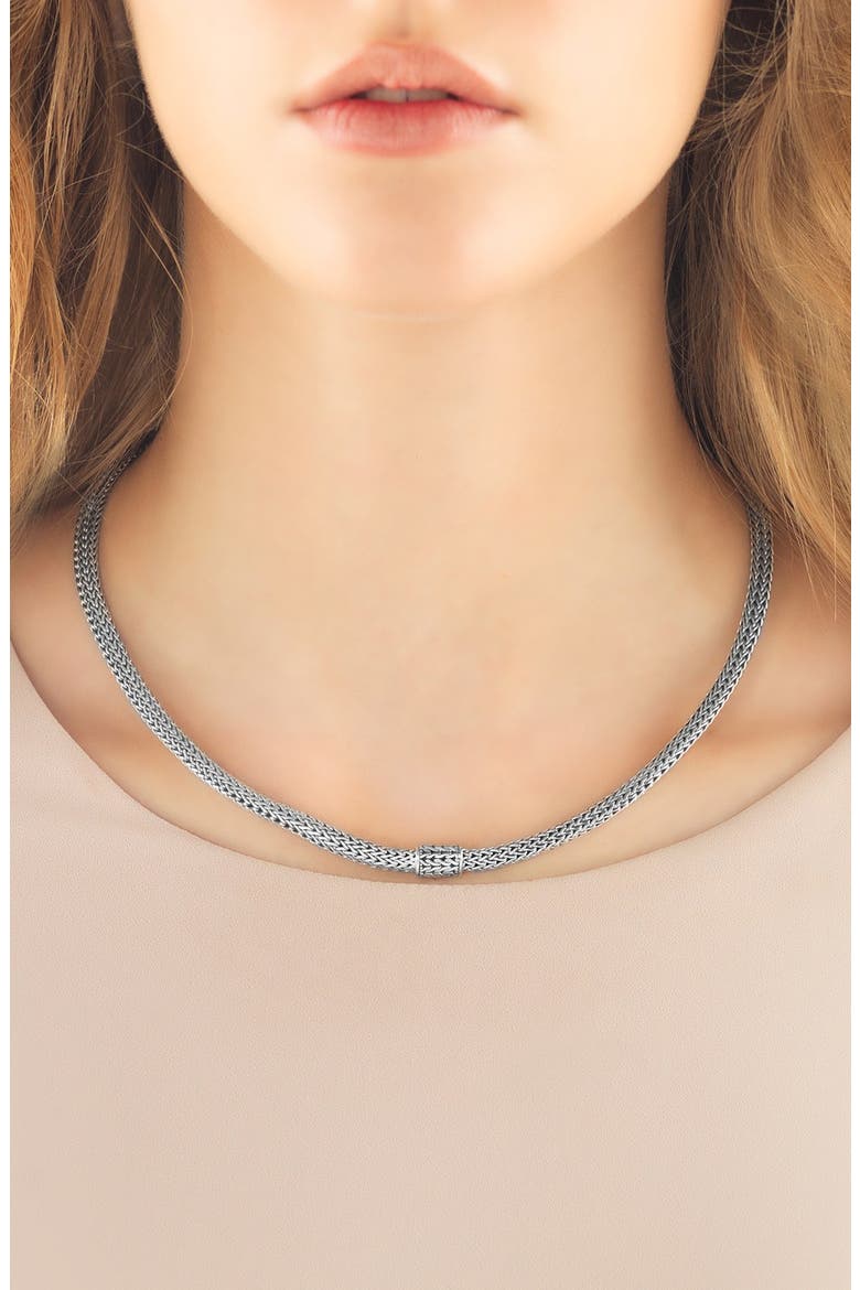 Icon Necklace, Sterling Silver, 5mm, Alternate, color, SILVER