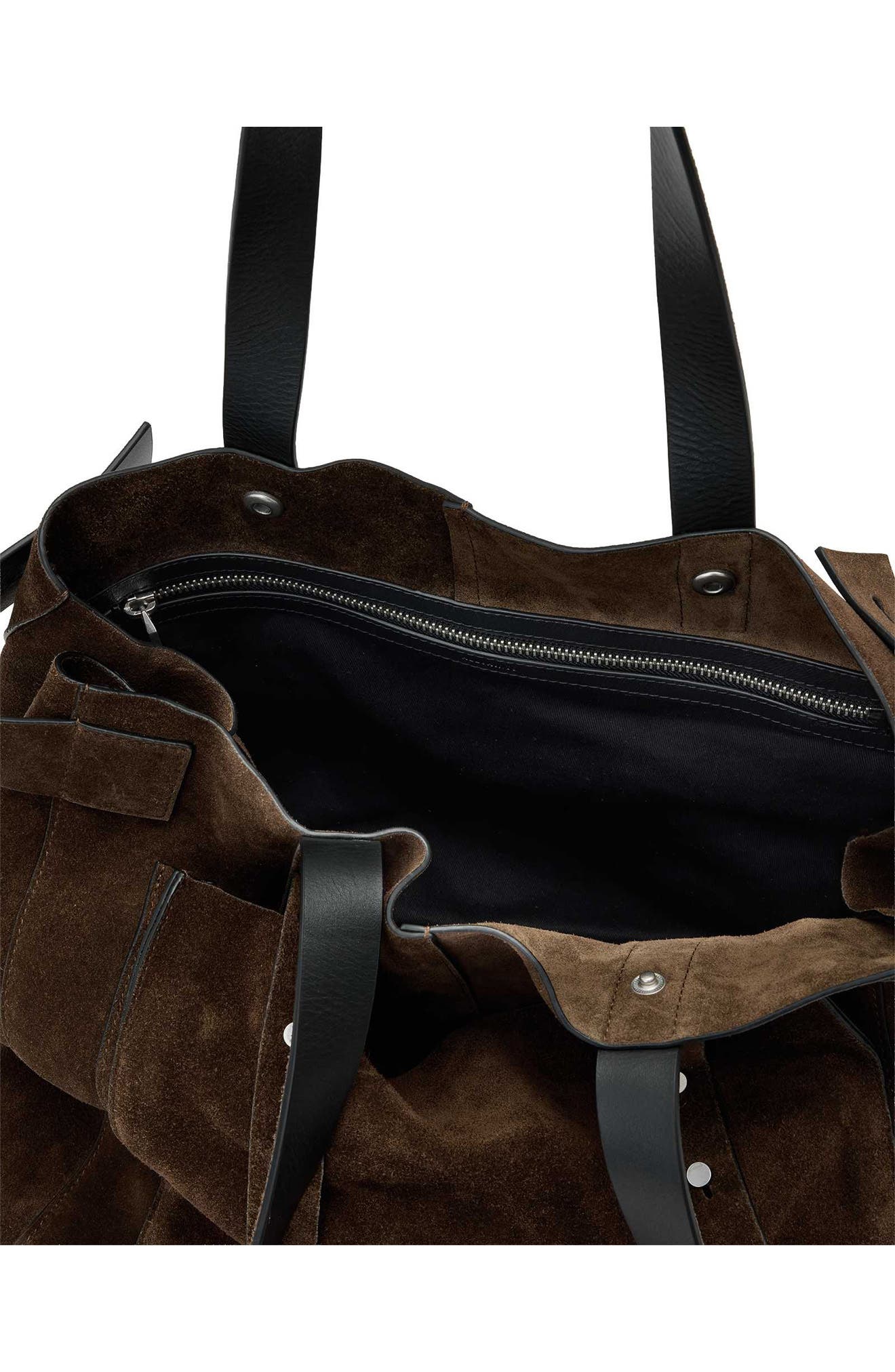 Ursa Suede East/West Leather Tote, Alternate, color, FANGO BROWN