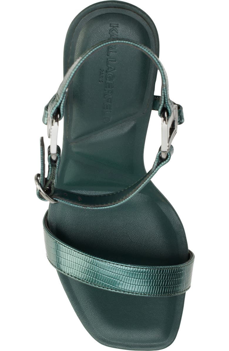 KARL LAGERFELD PARIS Cybil Ankle Strap Sandal, Alternate, color, Forest Green