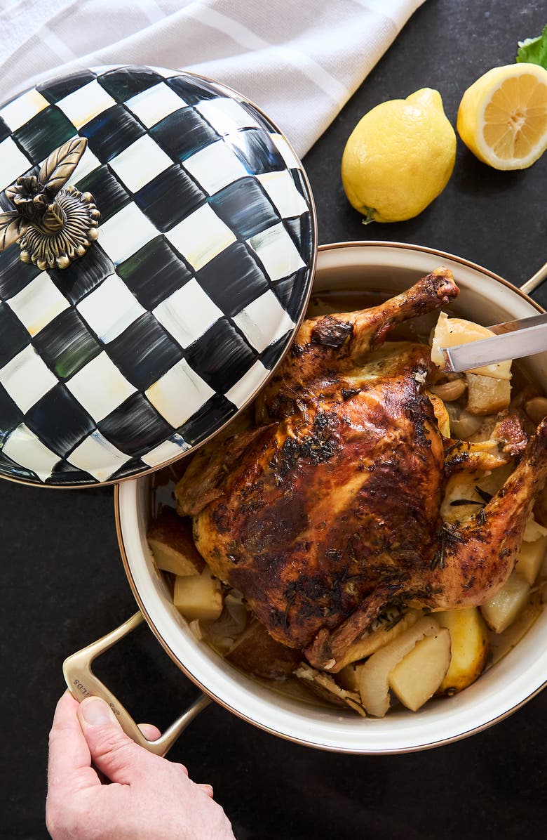 MACKENZIE CHILDS Courtly Check 5-Quart Casserole with Lid, Alternate, color,