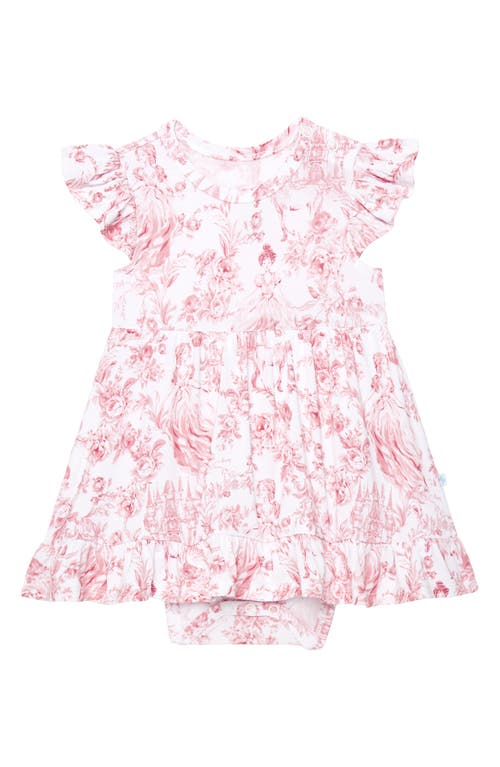 Posh Peanut Twirl Ruffle Skirted Bodysuit In Pink