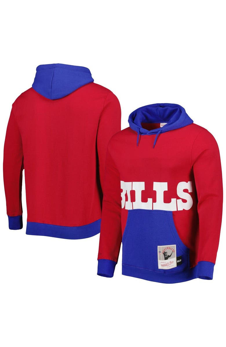 Mitchell & Ness Men's Mitchell & Ness Red Buffalo Bills Big Face 5.0 Pullover Hoodie, Main, color, Red