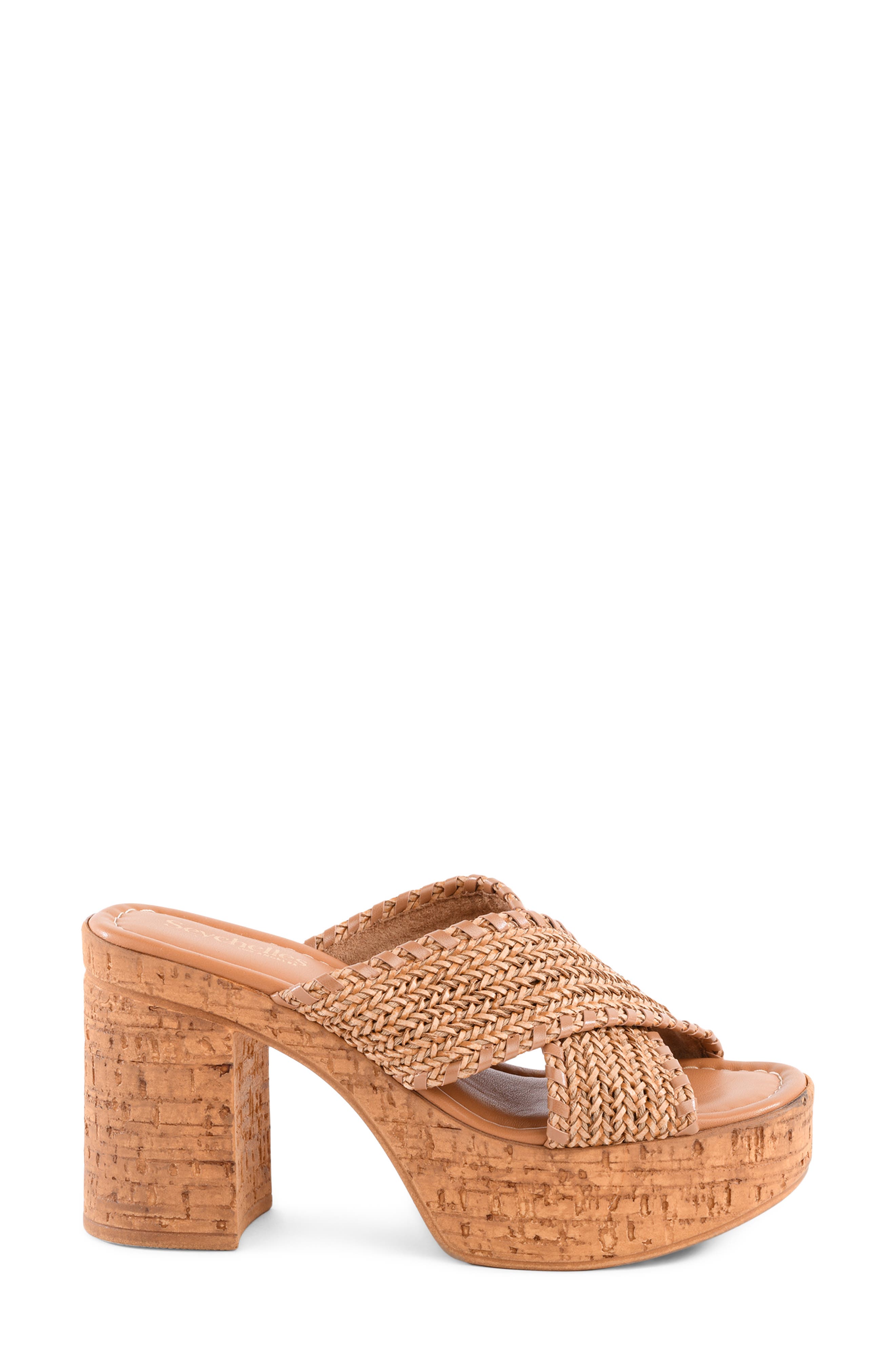 Encore Platform Slide Sandal, Alternate, color, NATURAL
