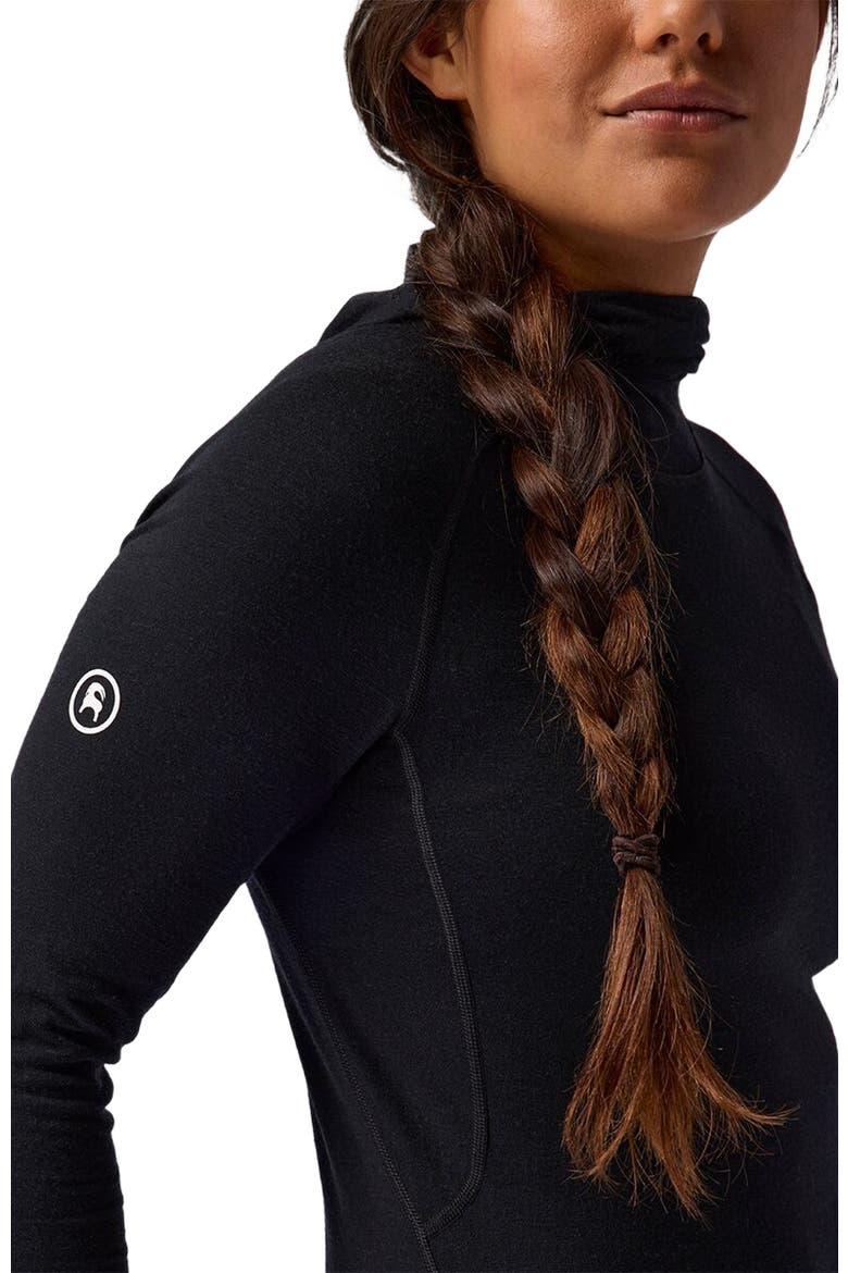 Cedars Rws Merino Lt-Wt Baselayer Balaclava Top - Women's, Alternate, color, Black