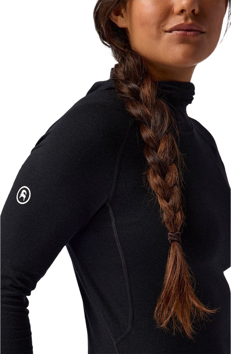 Backcountry Cedars Rws Merino Lt-Wt Baselayer Balaclava Top - Women's, Alternate, color, Black
