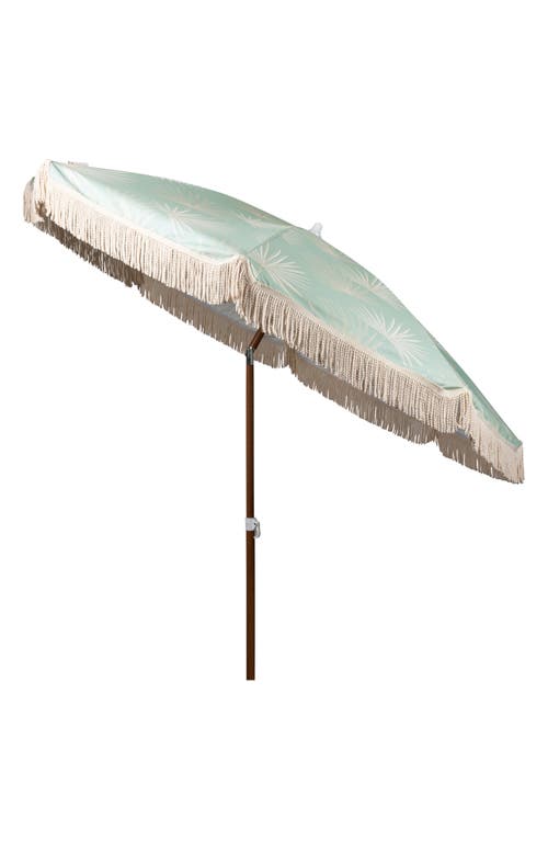 Picnic Time Summerland Portable Beach Umbrella In Light Green
