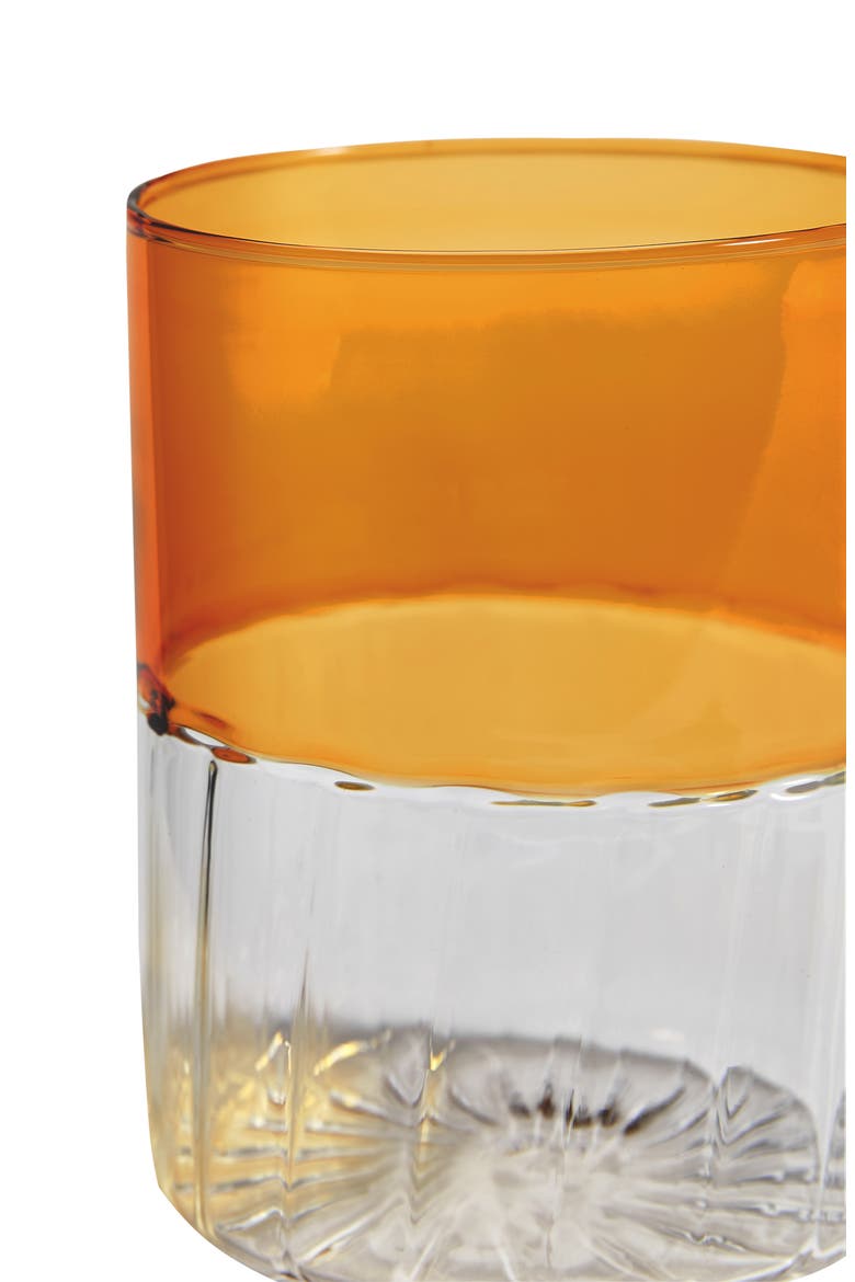 Collier Set of 4 Ribbed Tumblers, Alternate, color, CLEAR/AMBER