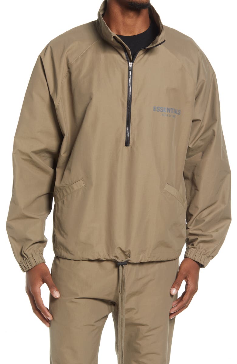 Fear of God Essentials Half Zip Track Jacket, Main, color, 