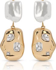 Ettika Crystal Nugget Drop Earrings