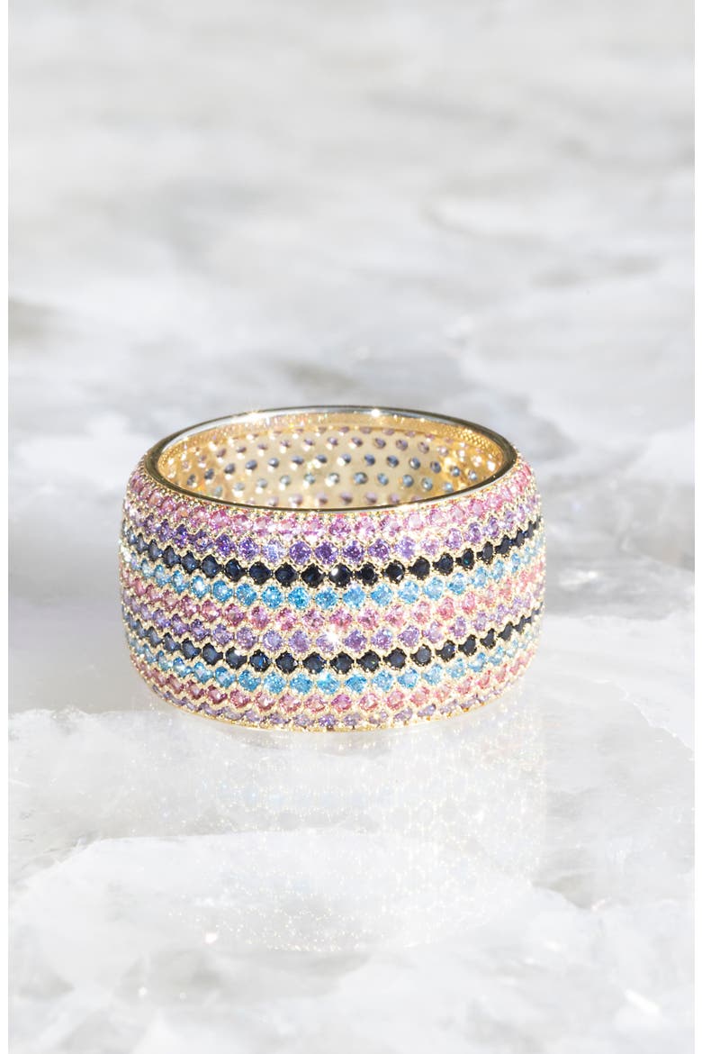 Billionaire Ring, Alternate, color, Rainbow Pop Rocks