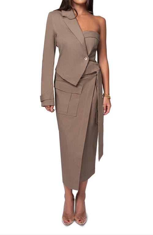 Jluxlabel Amal One-shoulder Blazer Top