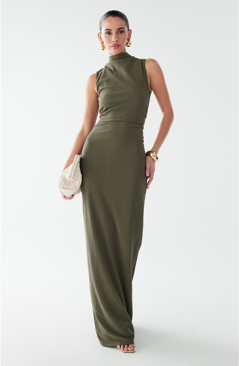 BWLDR Lana Maxi Dress, Alternate, color, Dark Olive