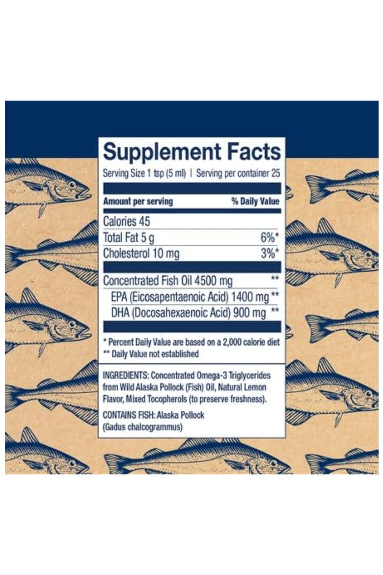 Wild Alaskan Fish Oil Peak Omega-3 Liquid Supplement - 2300Mg Epa And Dha Omega-3S - Lemon Flavor - 4.23 Oz, Alternate, color, None