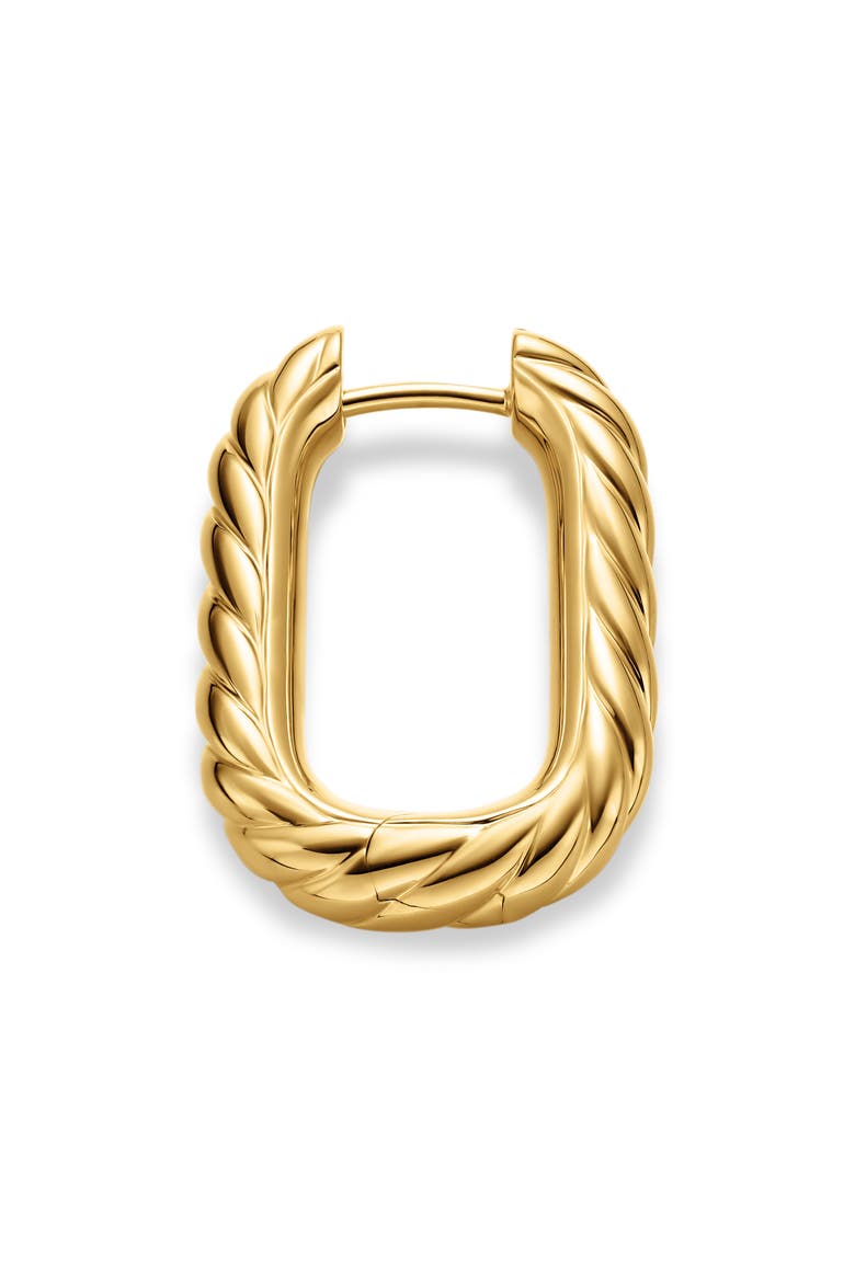 DY Madison® Cable Hoop Earrings in 18K Yellow Gold, 24.3mm, Alternate, color, GOLD