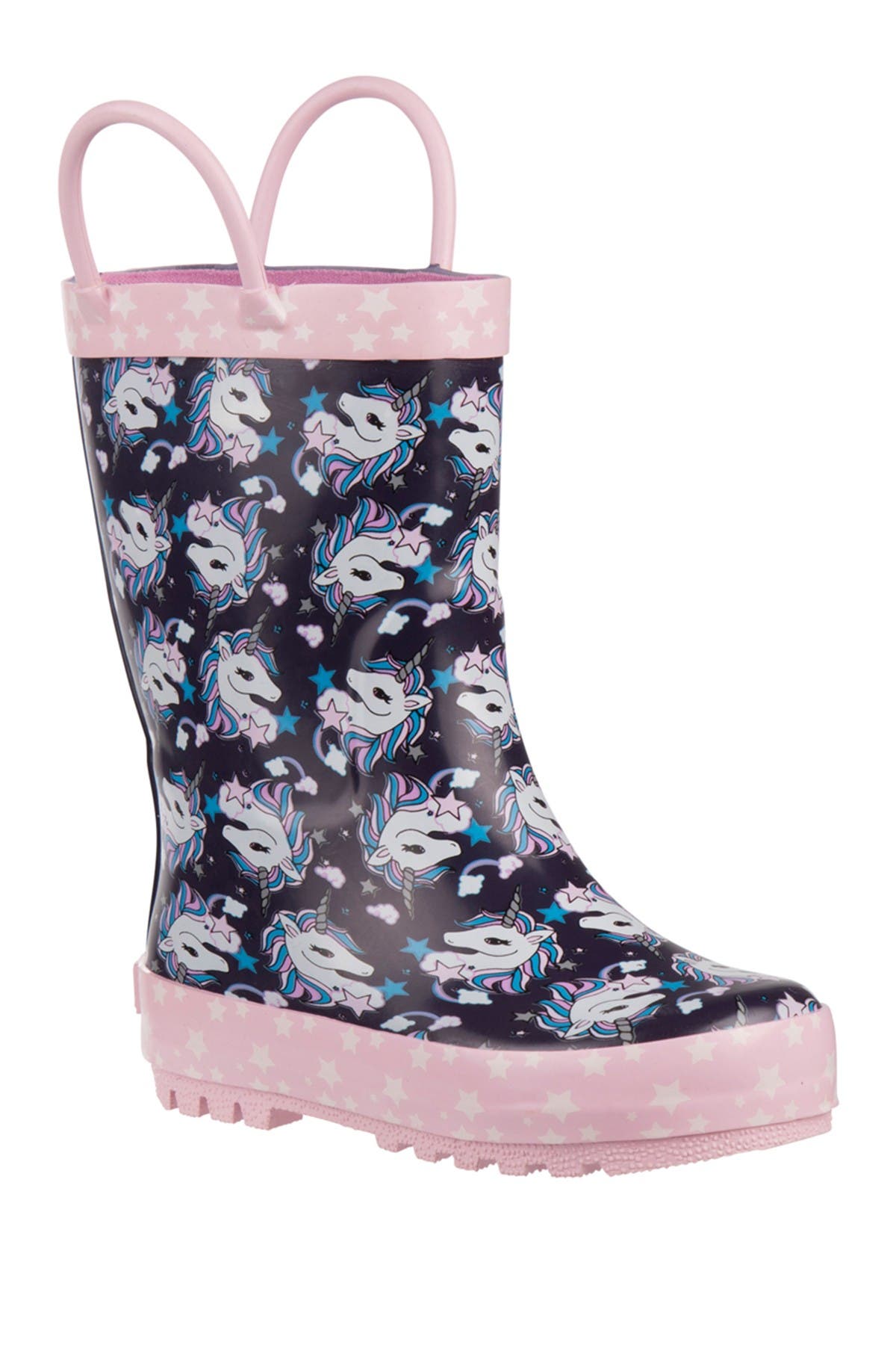 Laura Ashley Unicorn Print Rain Boot, Main, color, 