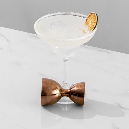 A Bar Above Antique Copper Bell Cocktail Jigger In Antique Copper