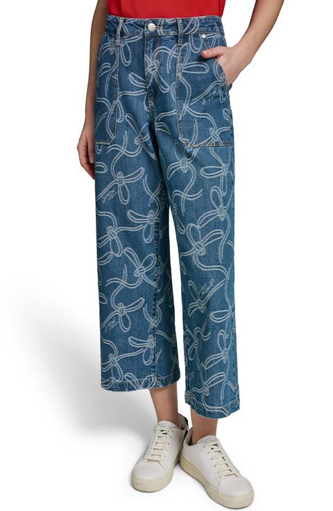 Bow Crop Wide Leg Jeans
