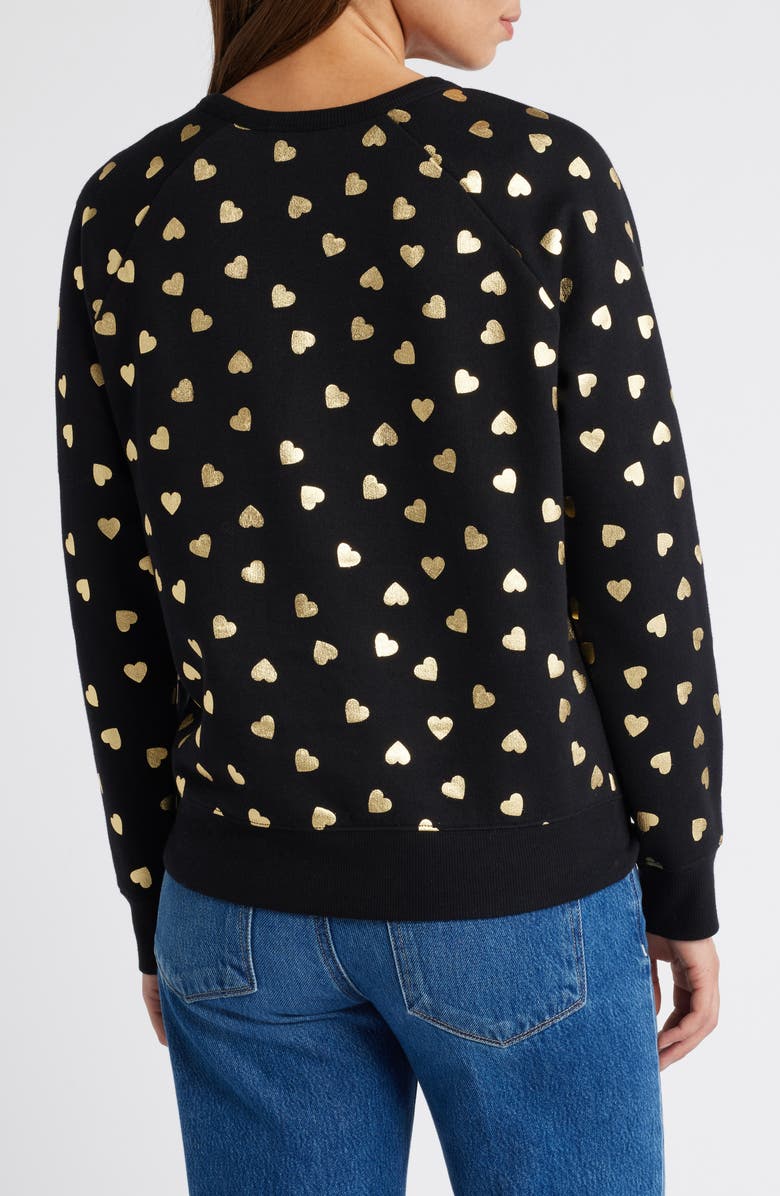 Caslon<sup>®</sup> Heart Foil Print Graphic Sweatshirt, Alternate, color,