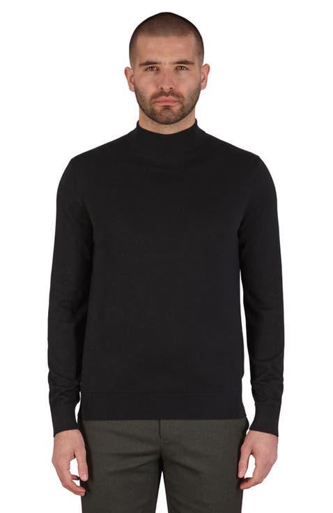 Cotton Mock Turtle Neck Sweater