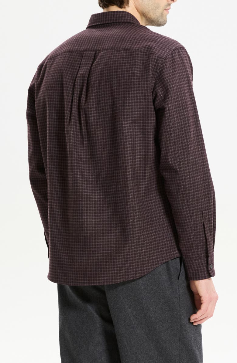 Theory Weekend Woods Check Cotton Button-Up Shirt, Alternate, color, Deep Eggplant Multi - 2I4