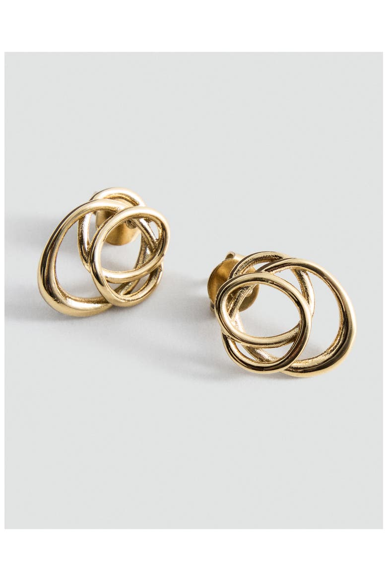 Crossover Earrings, Alternate, color, GOLD