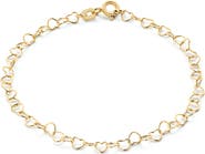 Ana Luisa Solid Yellow Gold - Heart Chain Bracelet
