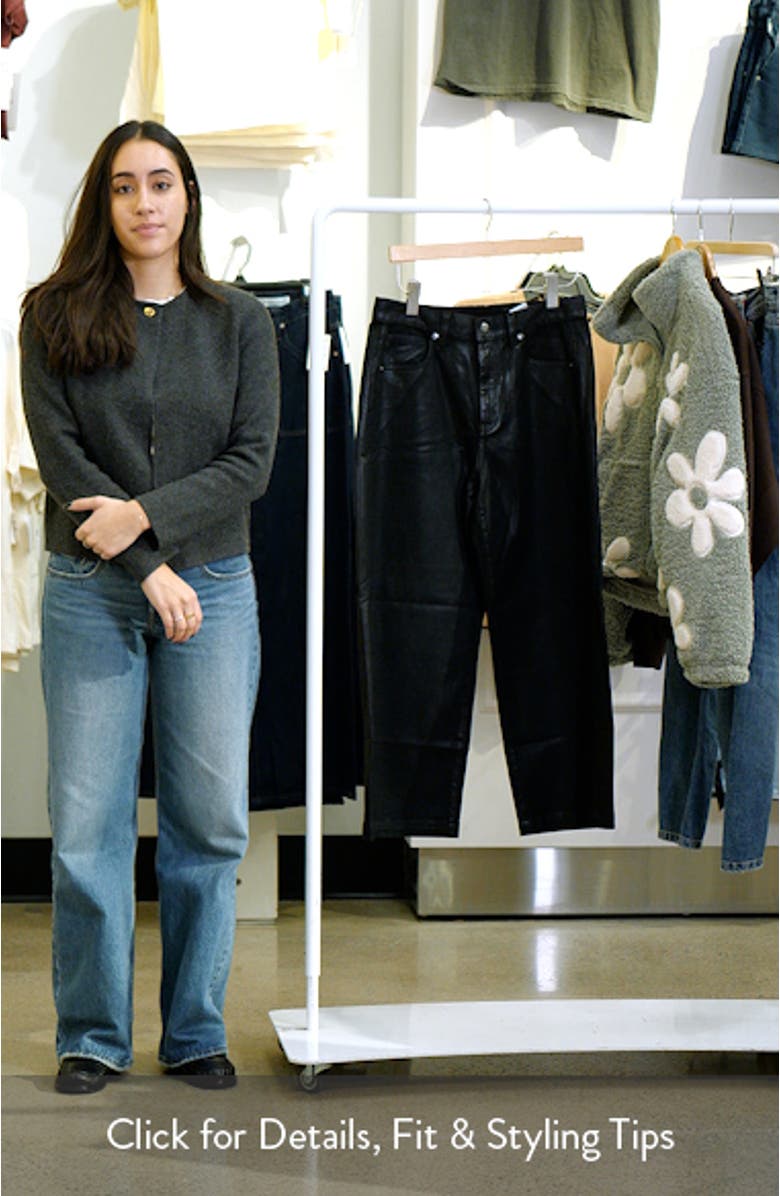 Hattie Coated High Waist Ankle Barrel Jeans, sales video thumbnail