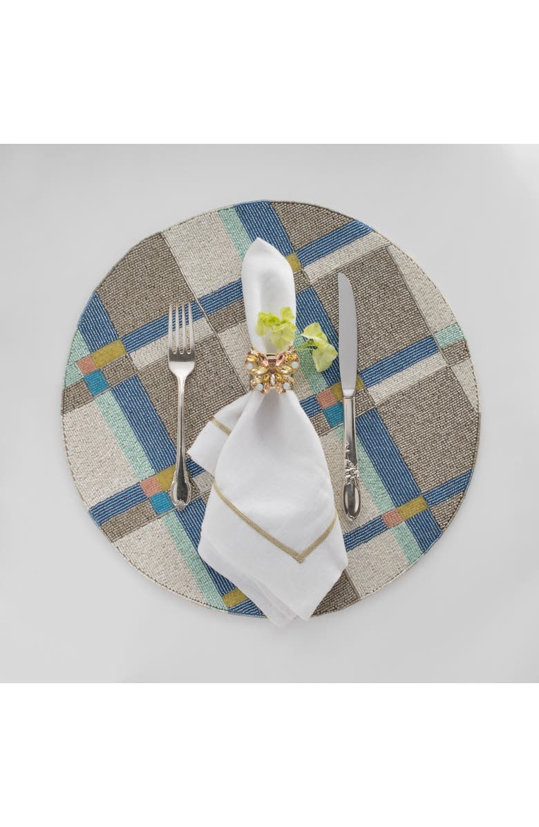 Joanna Buchanan Jeweled butterfly napkin rings, blue, set of two, Alternate, color, Yellow