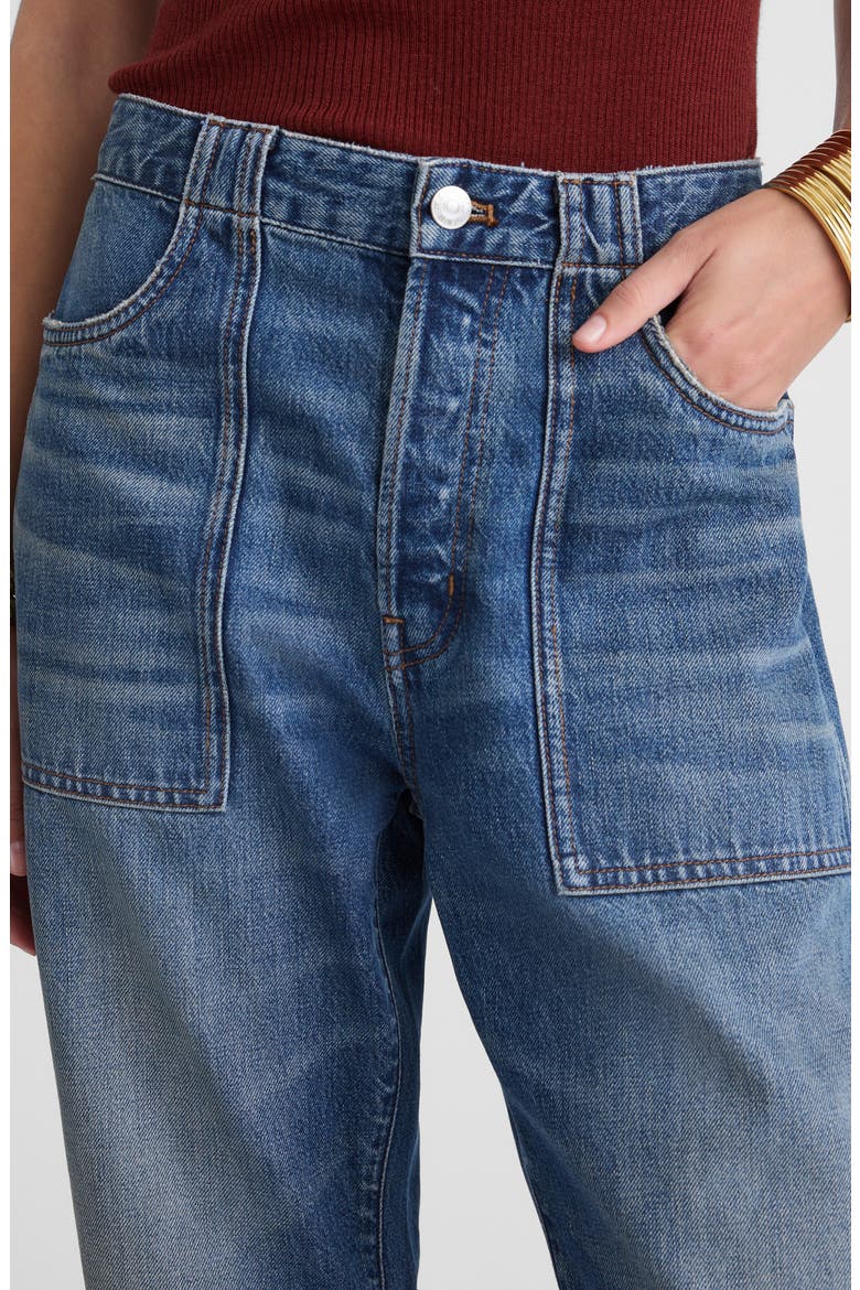 The Darted Utility Barrel Leg Jeans, Alternate, color, IRMO WASH