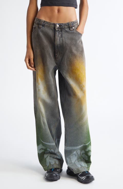 Baggy Wide Leg Jeans (Fossil)