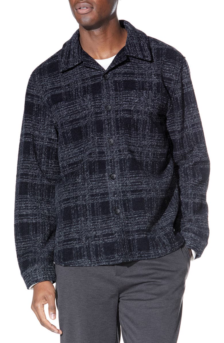 Civil Society Relaxed Fit Knit Shirt Jacket, Main, color, Dark Navy