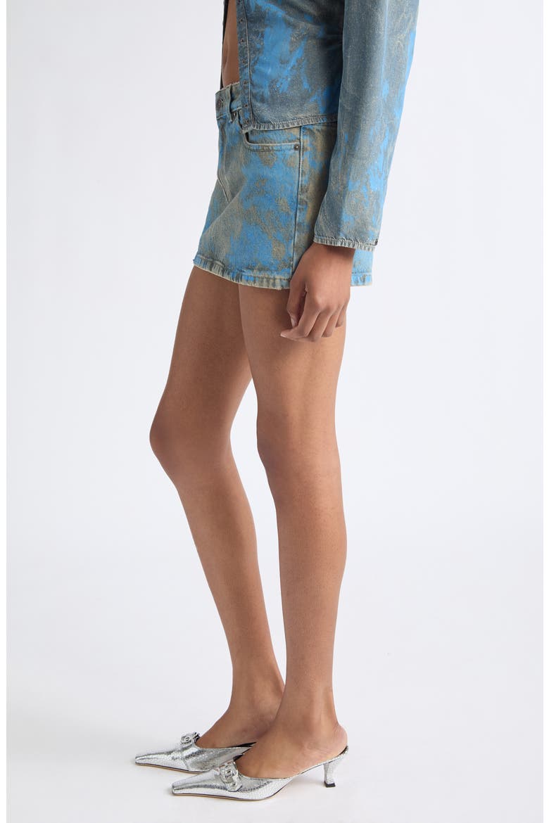 Denim Miniskirt, Alternate, color, SLATE/BLUE