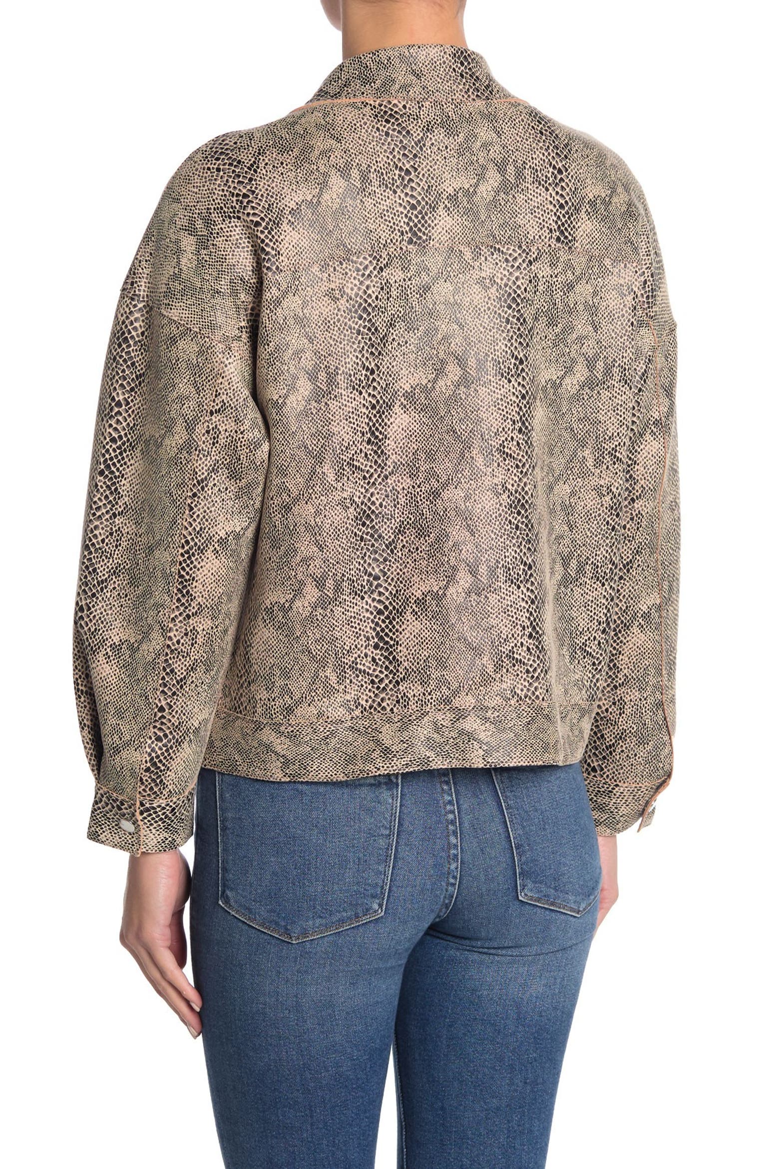 Snake Curtains Love Token Anthony Snake Skin Print Jacket (Women) | Nordstromrack