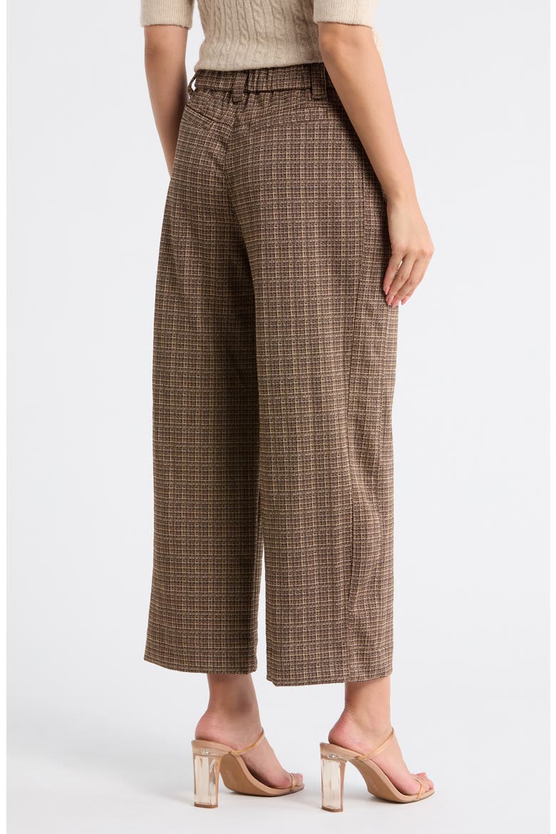 'Ab'leisure Sky Rise Wide Leg Pull-On Pants, Alternate, color, BROWN MULTI