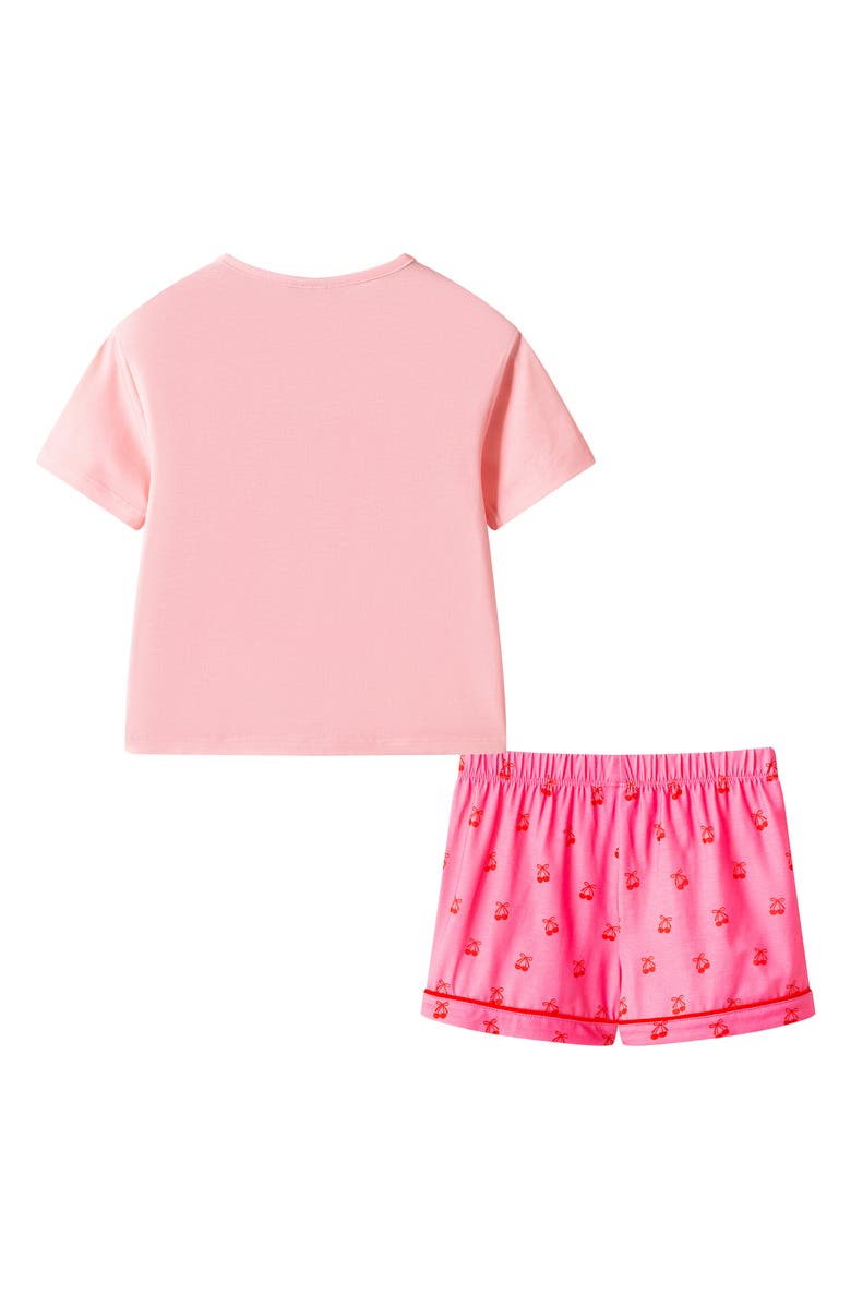 Andy & Evan Kids' Graphic Two-Piece Pajamas, Alternate, color, Pink Cherry