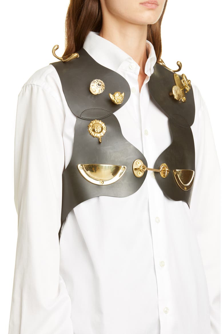 Embellished Rubber Harness, Alternate, color, BLACK