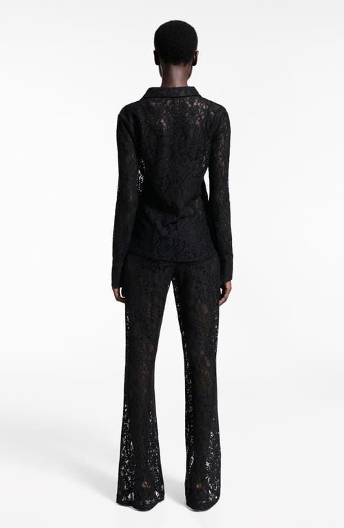 Mango Women's Transparent Lace Shirt In Black
