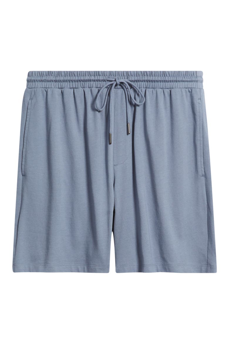 Cotton Blend Pajama Shorts, Alternate, color, GREY FOLKSTONE