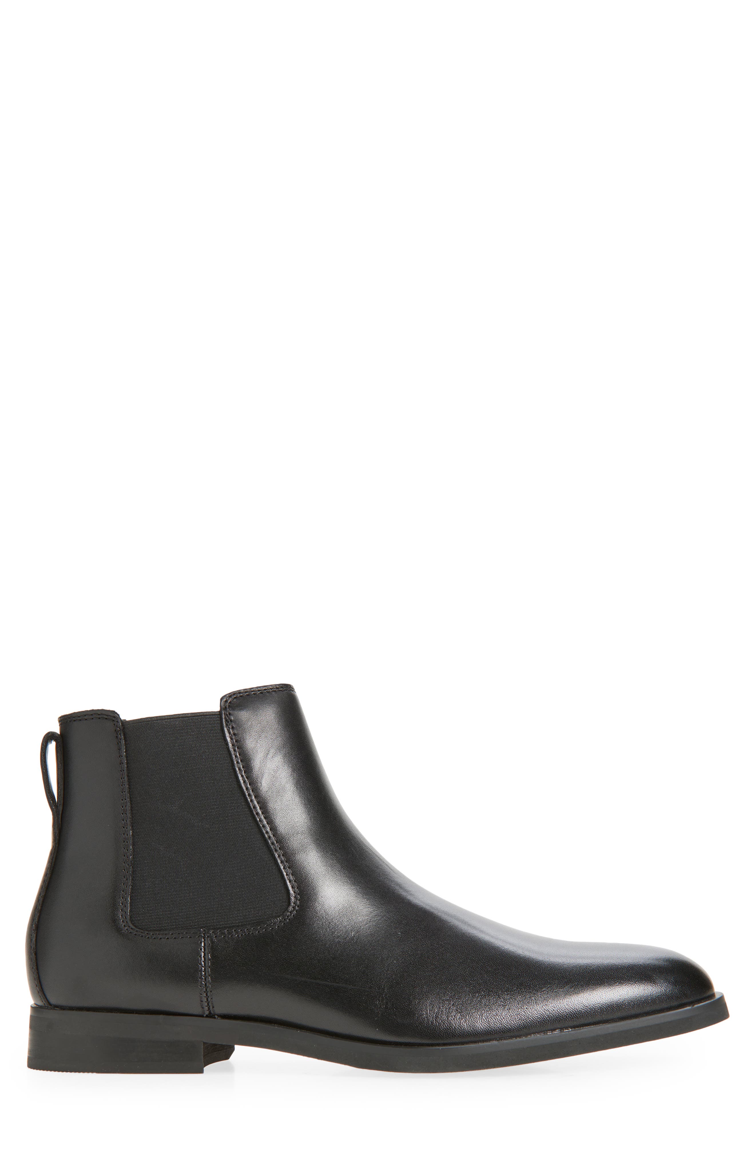 Nordstrom Elijah Polished Leather Chelsea Boot, Alternate, color, Black