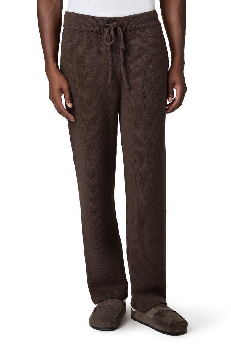 Willits Cotton & Cashmere Sweater Pants, Main, color, BRAZIL NUT