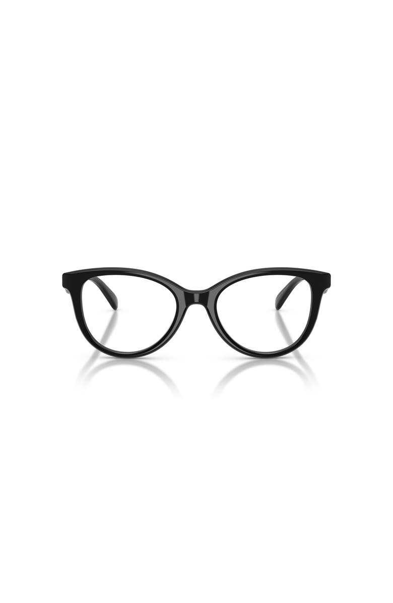 COACH 51mm Round optical glasses, Alternate, color, Black