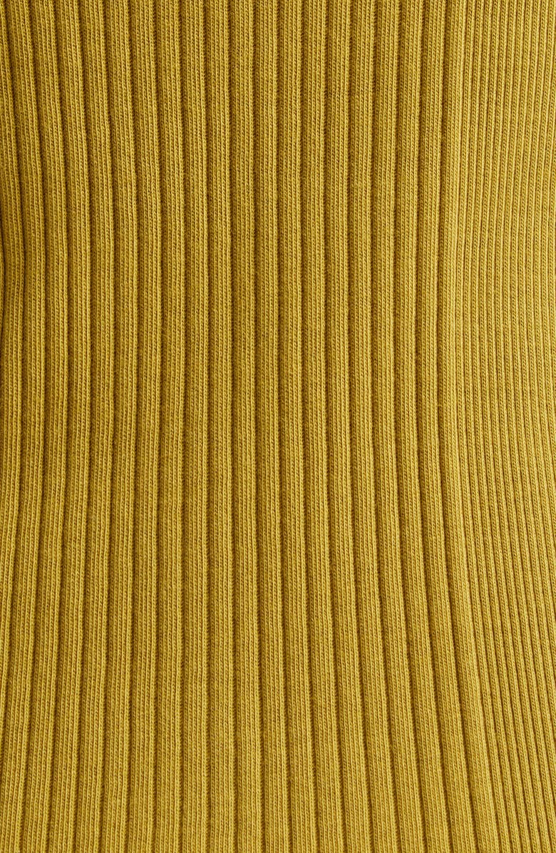 Jean Paul Gaultier Buckle Strap Rib Cotton Minidress, Alternate, color, Green