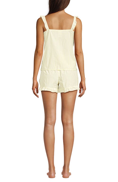 Lands' End Poplin 2 Piece Pajama Set