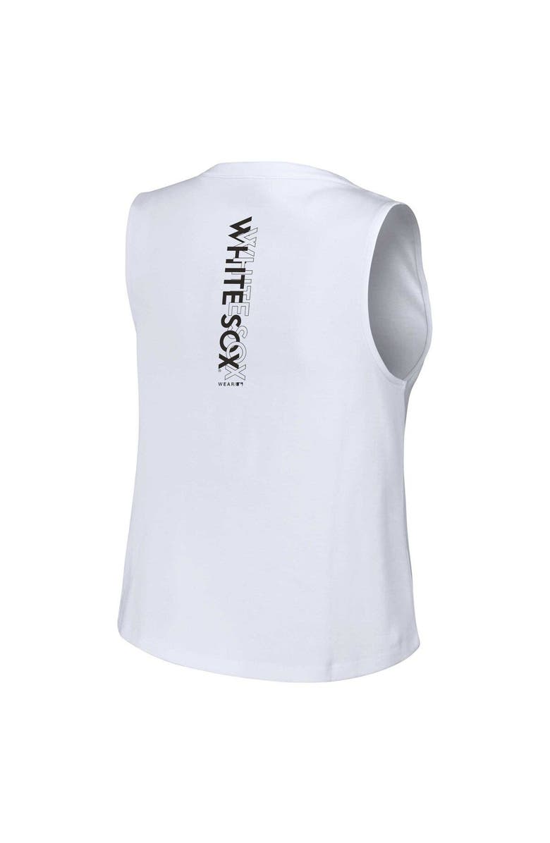 WEAR by Erin Andrews Women's WEAR by Erin Andrews White Chicago White Sox Lace-Up Tank Top, Alternate, color, 